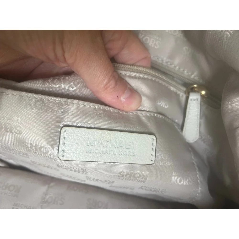 Michael Kors large tote purse‎ bag cream gold